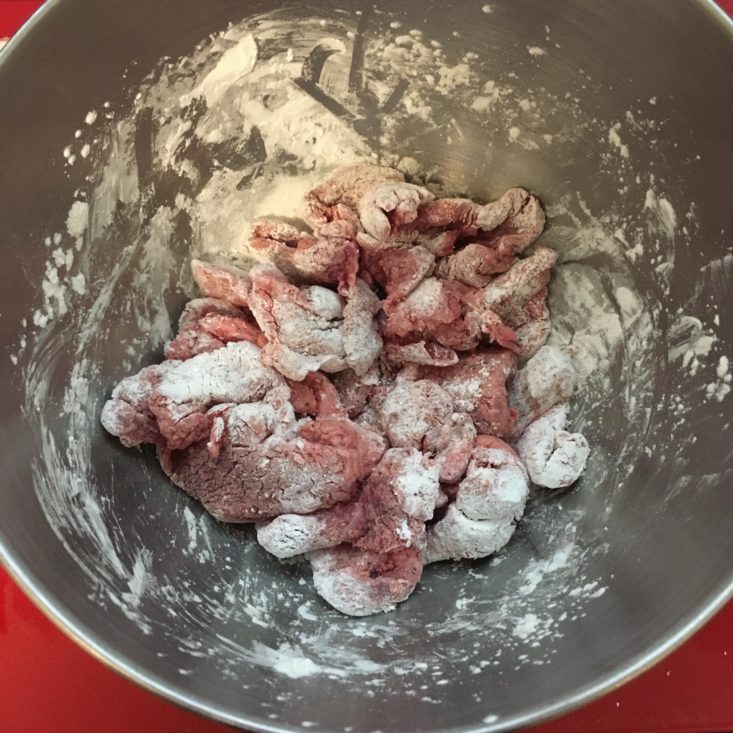 Blue Apron Subscription Box Review February 2019 - BEEF CORNSTARCH