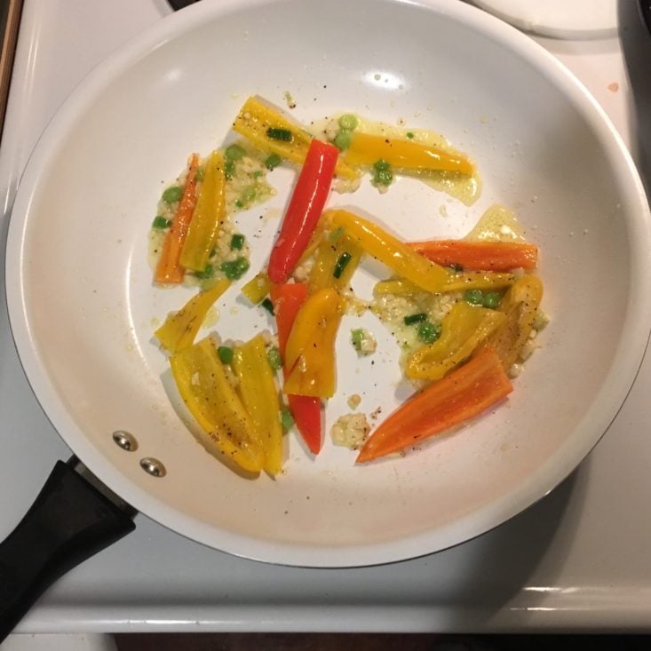 Blue Apron Subscription Box Review February 2019 - UDON PAN PEPPERS