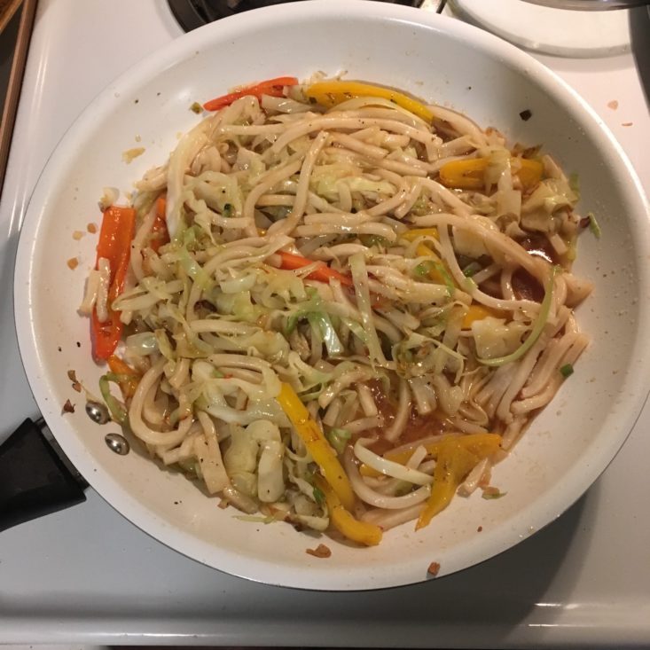 Blue Apron Subscription Box Review February 2019 - UDON SKILLET SAUCE
