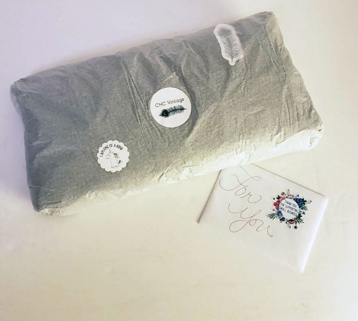 CHC Vintage Plus Clothing Box Review NYE 2018 - Box Inside Pouch Top