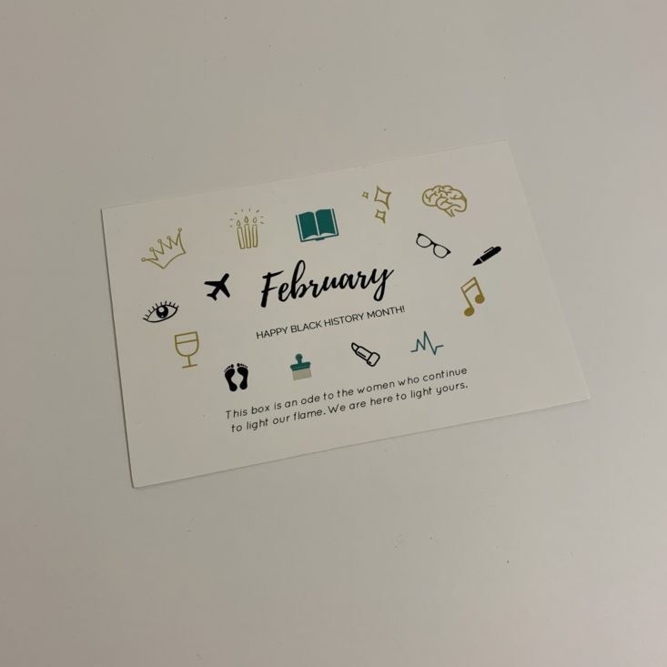 CandleLit February 2019 - Info Card Front