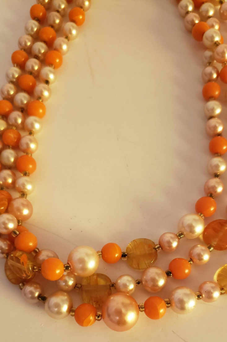 Crazy Hot Clothes Vintage Accessory November 2018 Subscription Box - Creamsicle Beaded Necklace 2