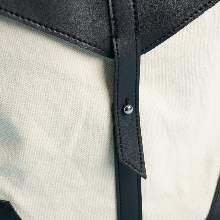 NEW FabFitFun 2019 Deux Lux Demi Backpack Black White Vegan Faux Leather