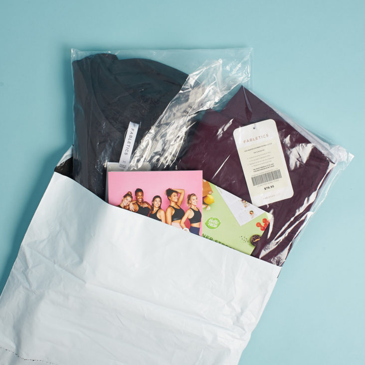 Fabletics February leggings and workout top unboxing