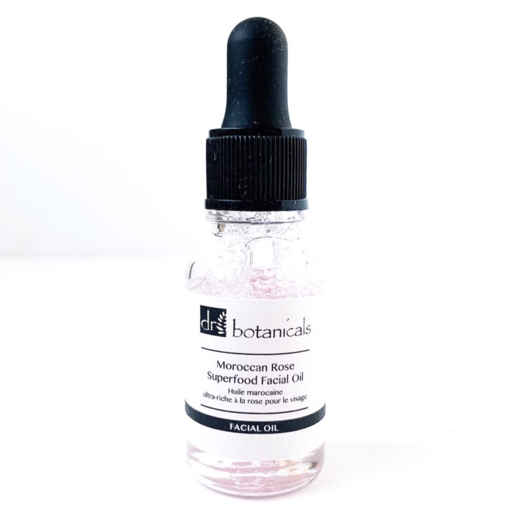 FeelUnique The Vegan Beauty Edit Review February 2019 - Dr Botanicals Moroccan Rose Superfood Facial Oil Unboxed Front