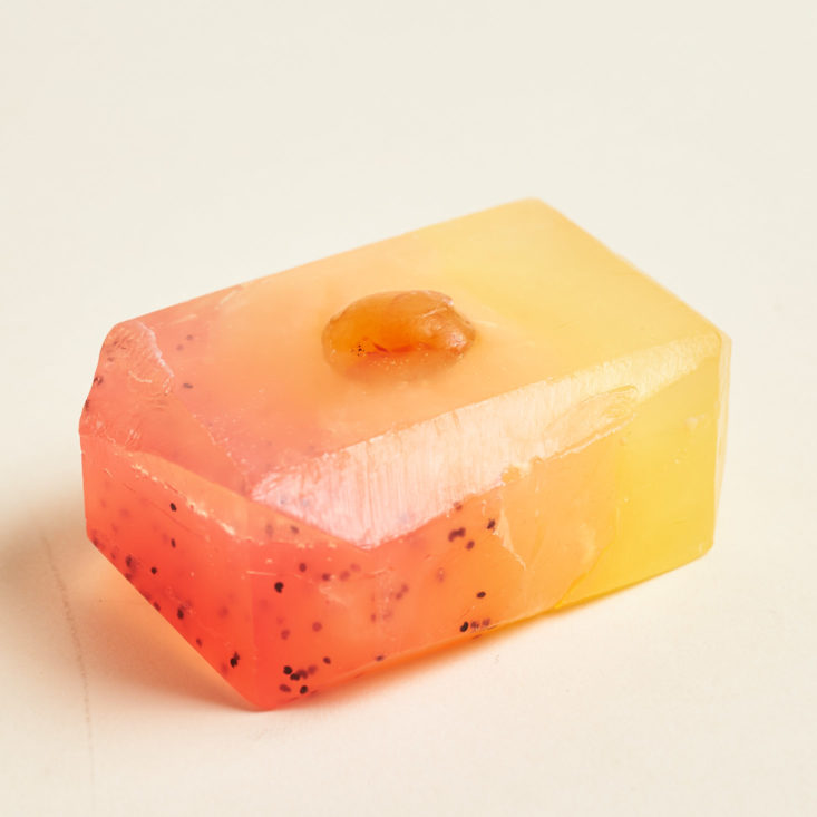 Goddess Provisions February 2019 comet soap open on side