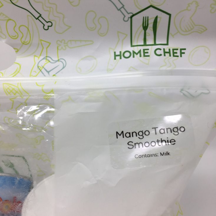 Home Chef Subscription Box Review February 2019 - SMOOTHIE BAG LABEL