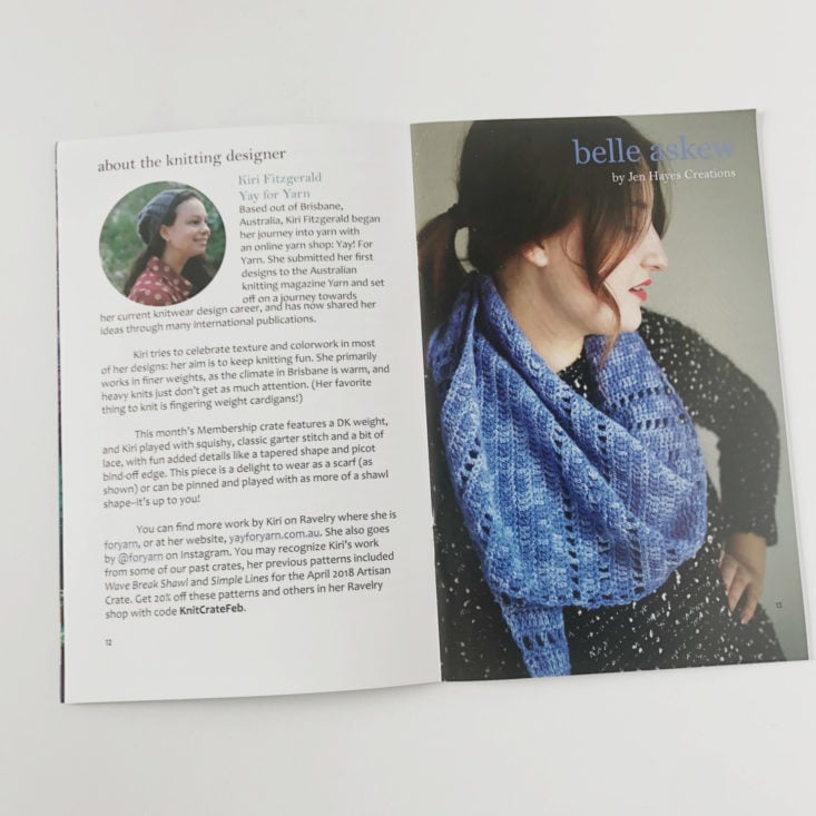 KnitCrate Membership Review February 2019 - Crochet Pattern Pages