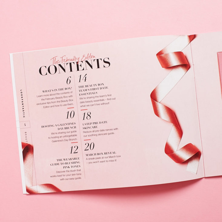 Look Fantastic February 2019 booklet contents