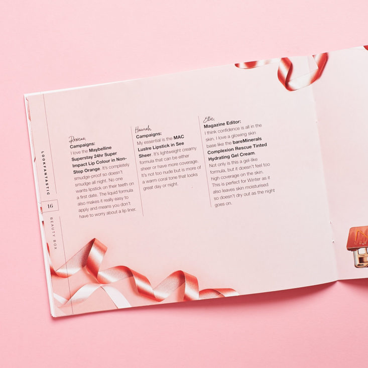 Look Fantastic February 2019 booklet more first date essentials