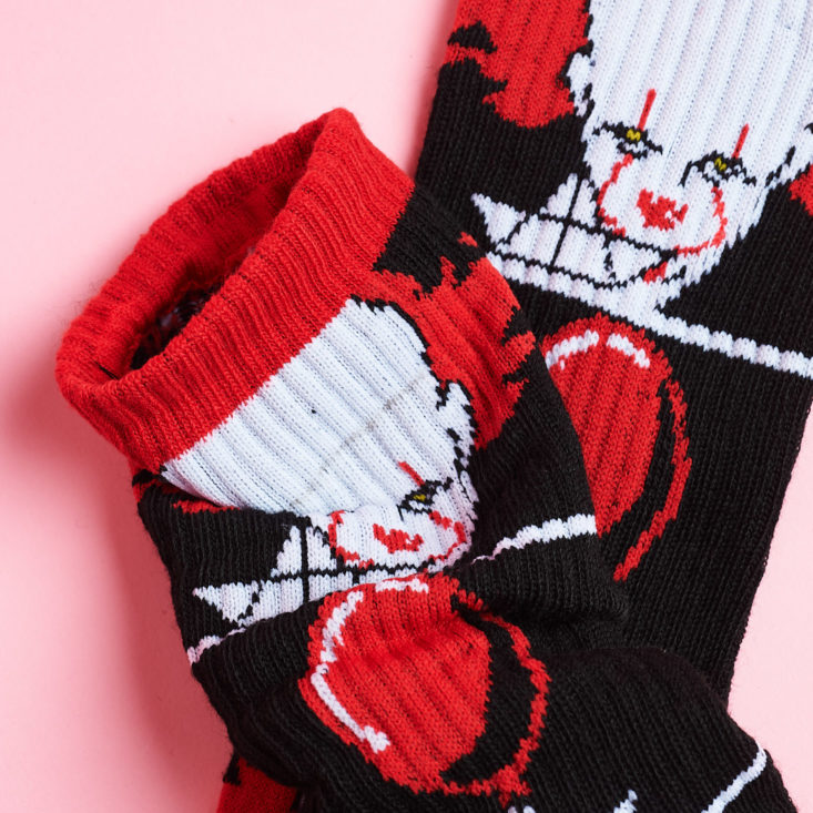 Loot Socks Cursed October 2018 it socks detail