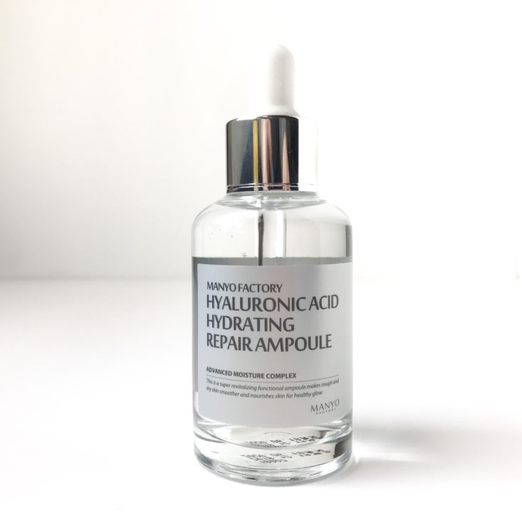 Pink Seoul Box January 2019 - Manyo Factory Hyaluronic Acid Hydrating Repair Ampoule Opened Front