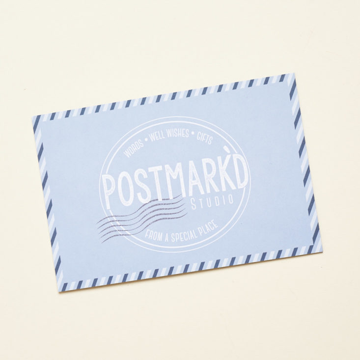 Postmarkd Studio February 2019 postcard