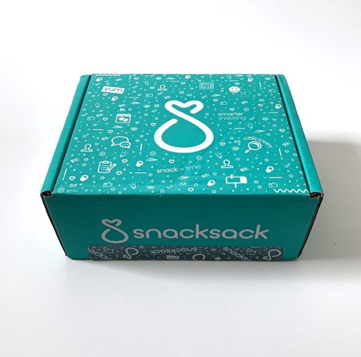 SnackSack Gluten Free Box Review February 2019 - Box Closed Top