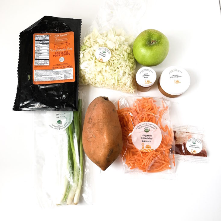 Sun Basket Meal Kit February 2019 - Pork All Contents