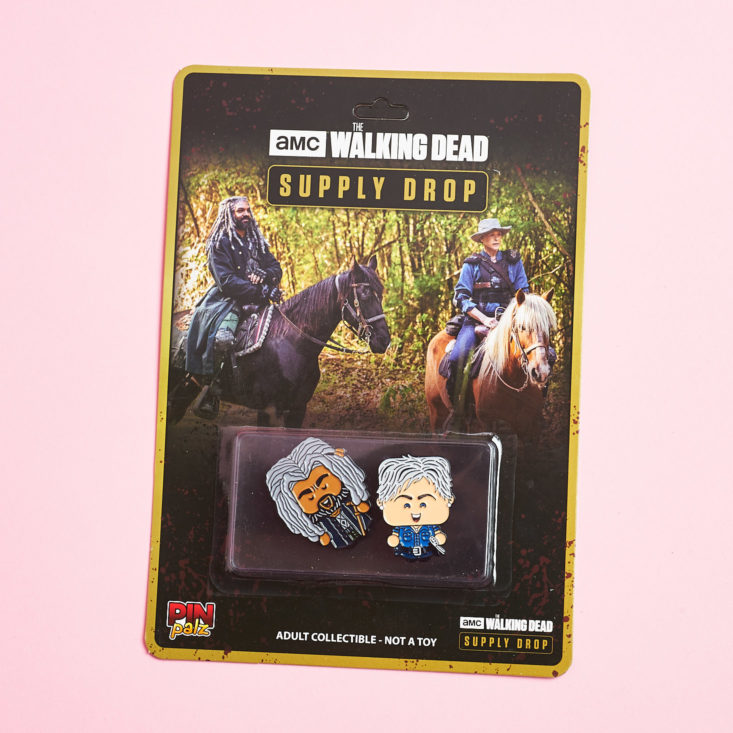 The Walking Dead Supply Drop February 2019 pair of pins