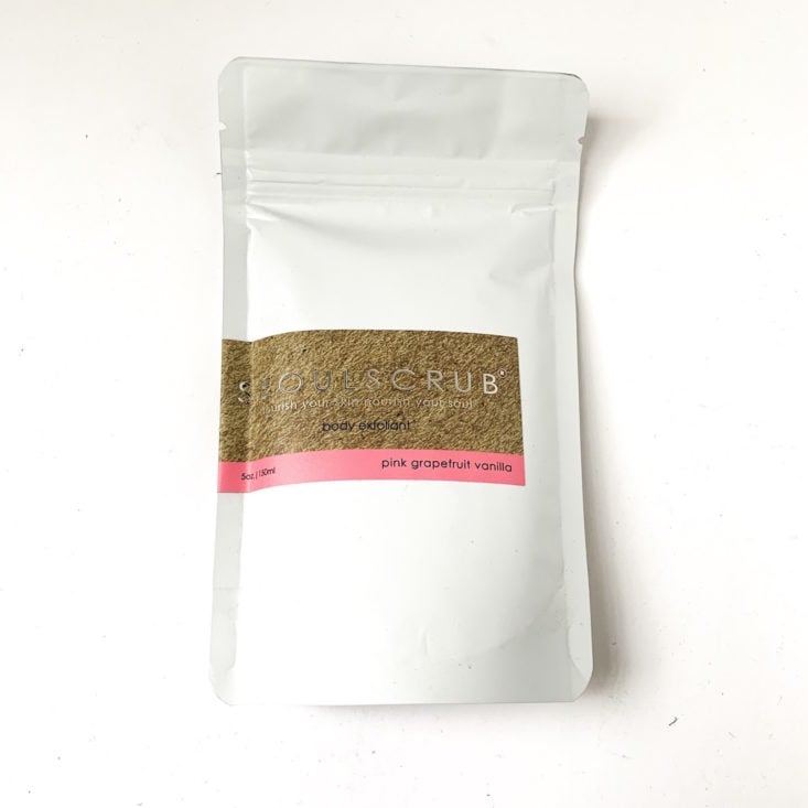 Yogi Surprise Review February 2019 - Seoul Scrub Himalayan Salt Body Scrub in Pink Grapefruit Vanilla Packet Top