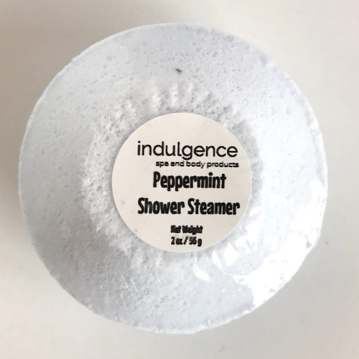 ZaaBox January 2019 - Indulgence Spa and Body Peppermint Shower Steamer