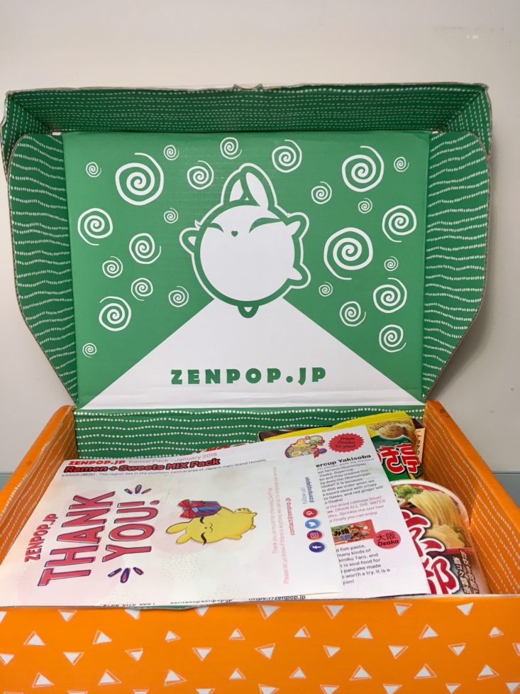 ZenPop Ramen + Sweets Mix Pack January 2019 - Box Open