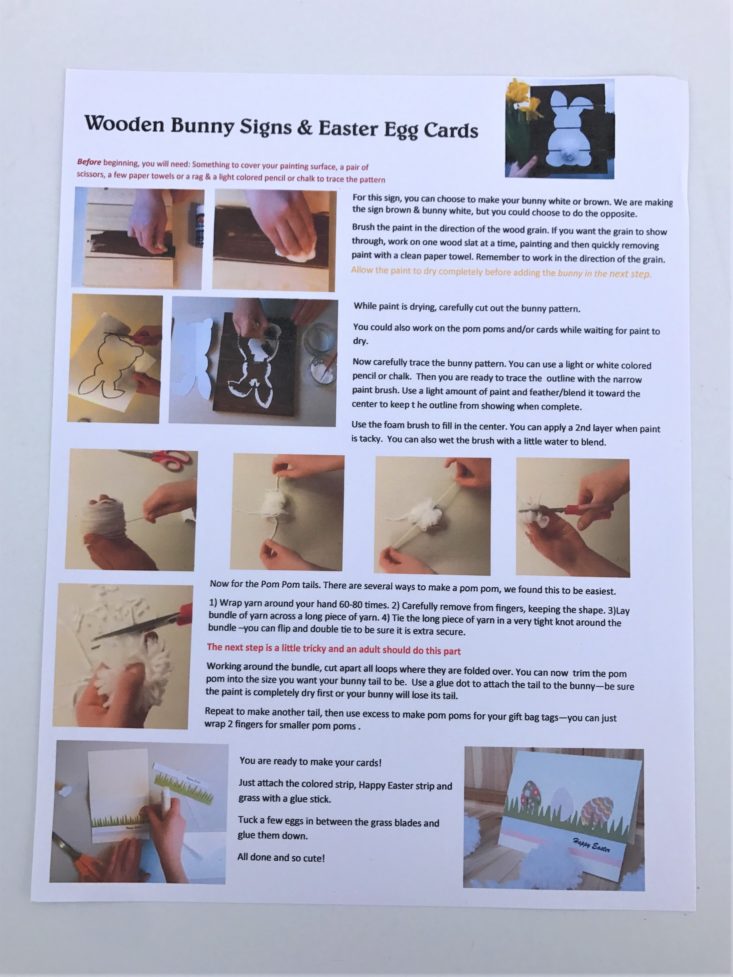 8 Confetti Grace Originial DIY March 2019 - Instruction Sheet