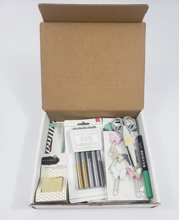 BUSY BEE STATIONERY Subscription Box Review March 2018 - Box Open Top