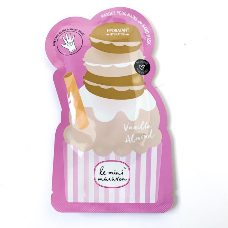 Bless Box February 2019 - Le Mini Macaron Vanilla Almond Hand Mask Front