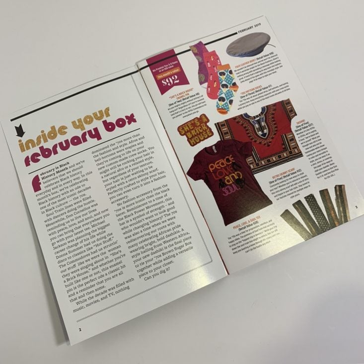 Brown Sugar Box Review February 2019 - Magazine 1 Top