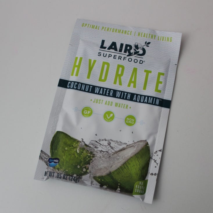 Clean Fit Box March 2019 - Laird Superfood Hydrate Coconut Water With Aquamin Front