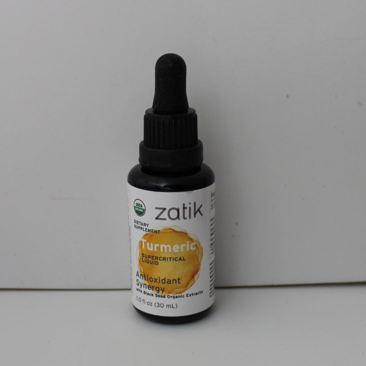Clean Fit Box March 2019 - Zatik Turmeric Antioxidant Synergy Front