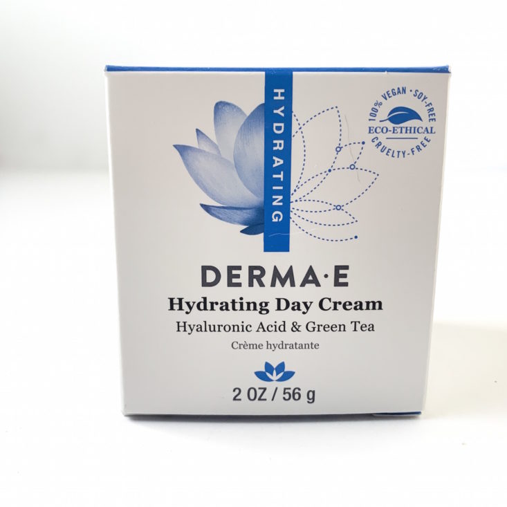 Derma E Ydelays Ultra Favs Box Review March 2019 - Derma E Hydrating Day Cream Box Closed Front