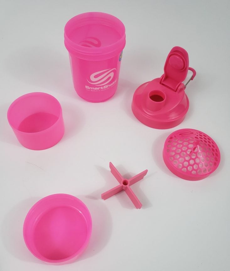 Eat Train Cleanse February 2019 - SmartShake Pink Shaker Cup 6 Pieces Top