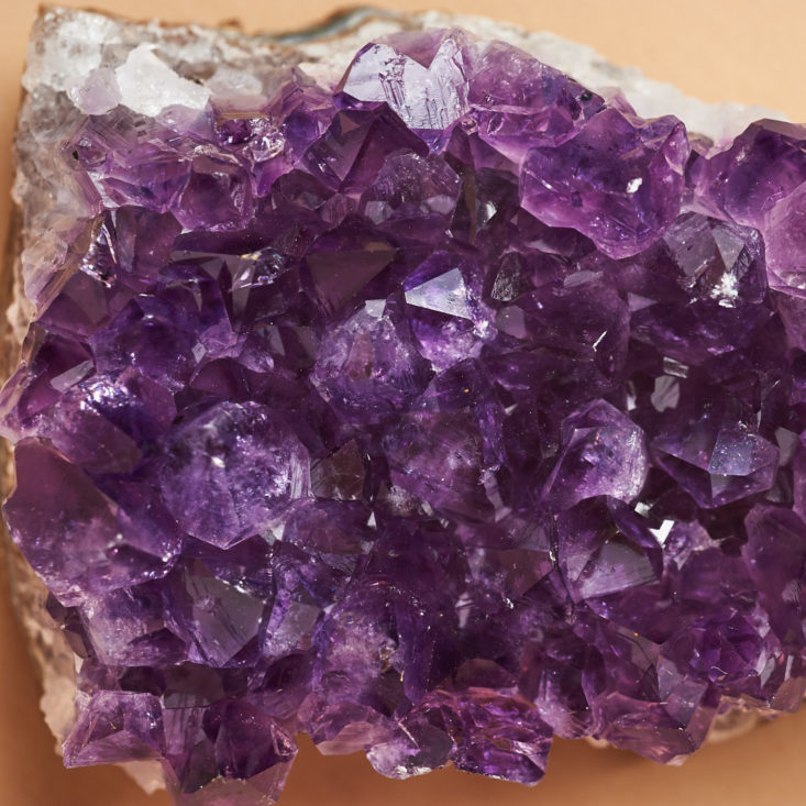 Enchanted Crystal Big March 2019 amethyst cluster top detail