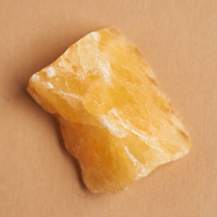 Enchanted Crystal March 2019 orange calcite side