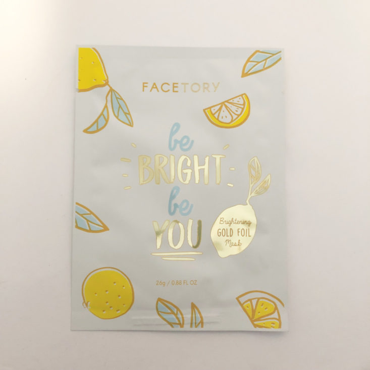 Facetory 4 Ever Fresh Review March 2019 - FaceTory Be Bright Be You Brightening Mask 1 Top