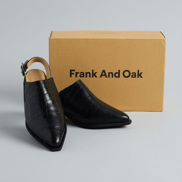 Frank And Oak april croc leather shoes