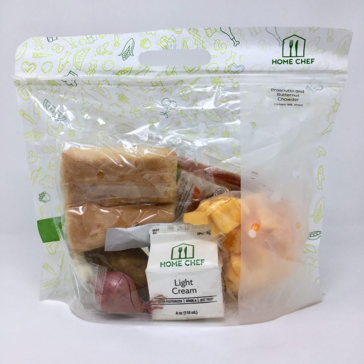 Home Chef Subscription Box Review March 2019 - Chowder Bag Front