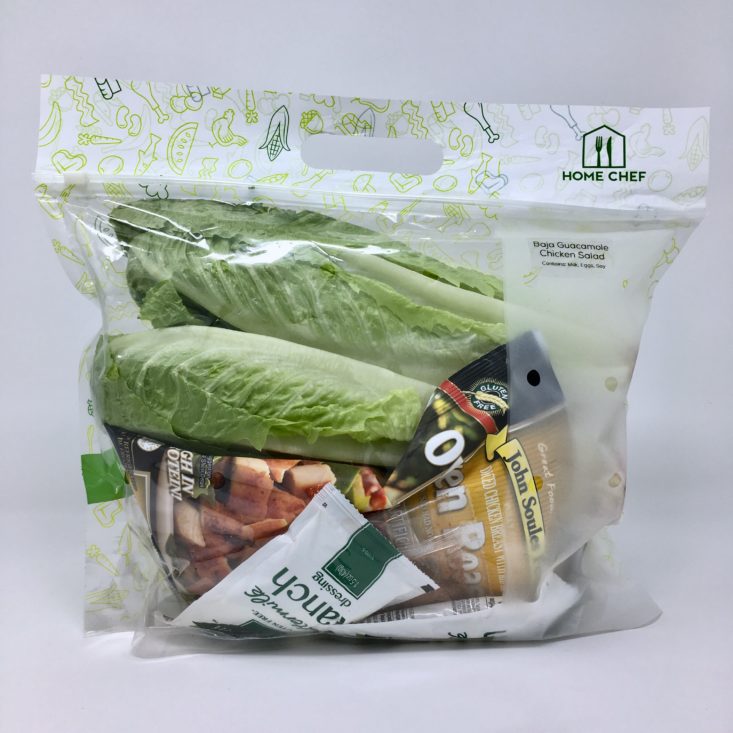 Home Chef Subscription Box Review March 2019 - Salad Bag Full Front