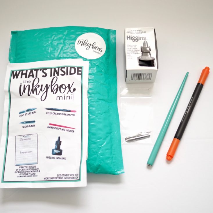 Inky Box February 2019 - All Contents Front