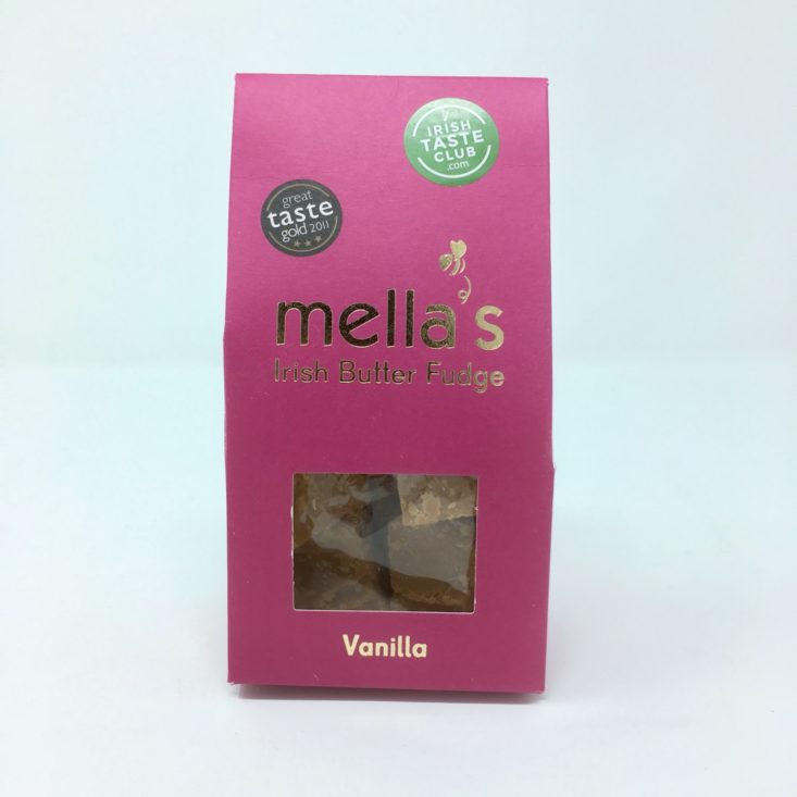 Irish Taste Club February 2019 - Mella’s Vanilla Irish Butter Fudge Box Front