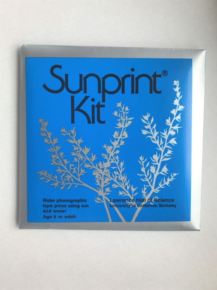 KidArtLit Deluxe Subscription Box Review March 2019 - Sunprint Kit Front Top