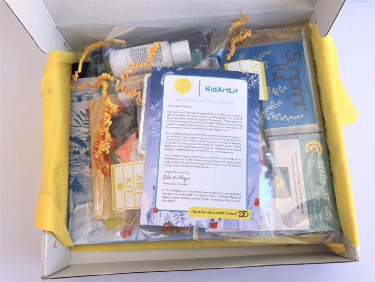 KidArtLit Deluxe Subscription Box Review March 2019 - Tissue Opened Top