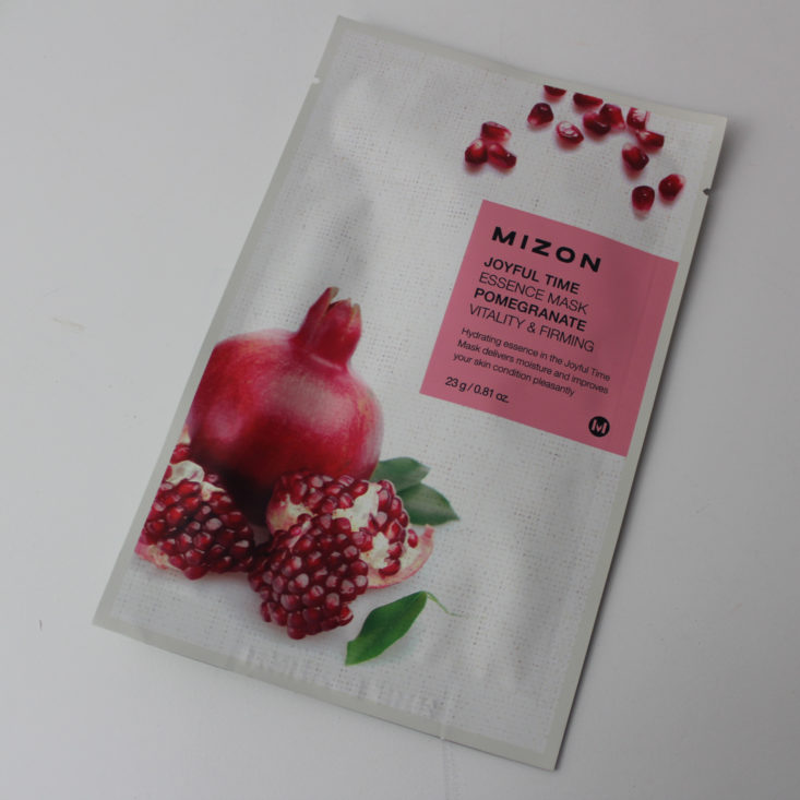 Mask Maven February 2019 - Mizon Joyful Time Pomegranate Mask Front