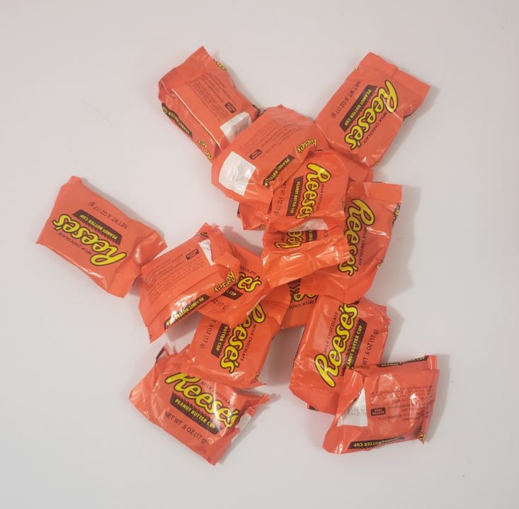 Monthly Box Of Food And Snack Review March 2019 - Reeses Peanut Butter Cups Top