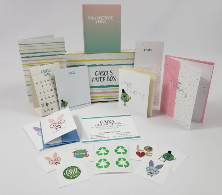 My Paper Box Review April 2019 - All Products Group Shot Front