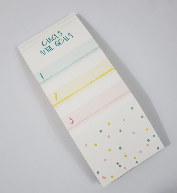 My Paper Box Review April 2019 - Calendar and Monthly Goal Stand 2 Top