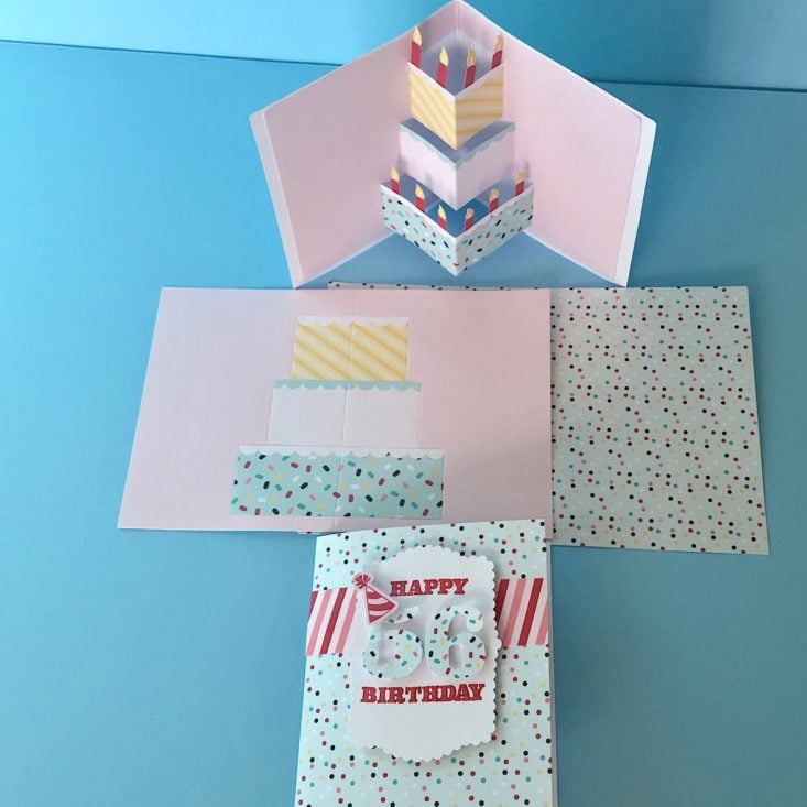 Paper Pumpkin Birthday Themed Review March 2019 - Card Front,Inside,Back Top