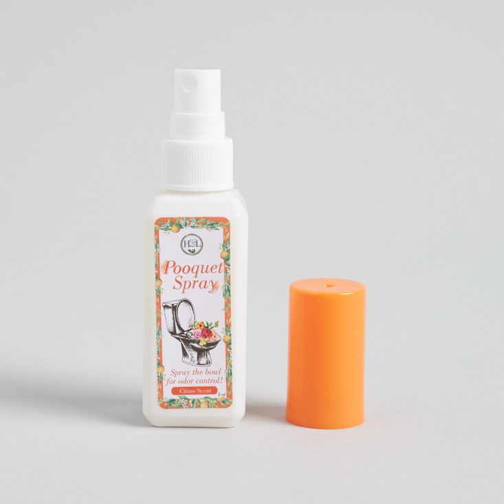 Peaches and Petals March 2019 poo spray front
