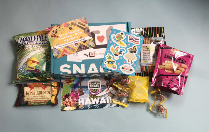 Snack Crate February 2019 - All Contents Front