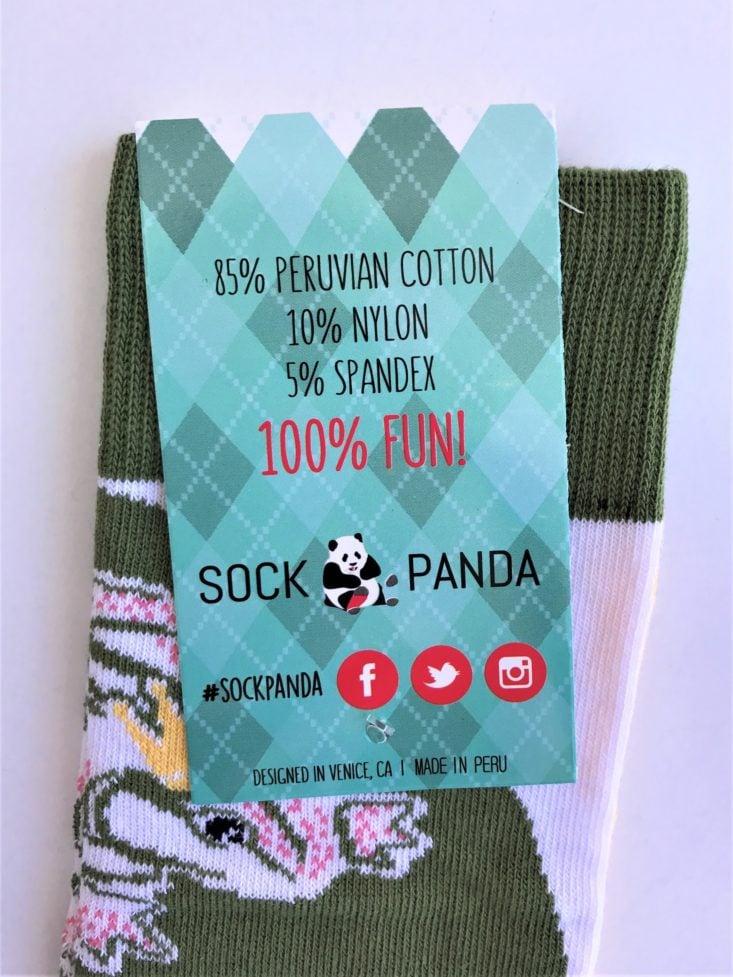 Sock Panda For Women March 2019 - Large Frog Prince Socks Tag Back