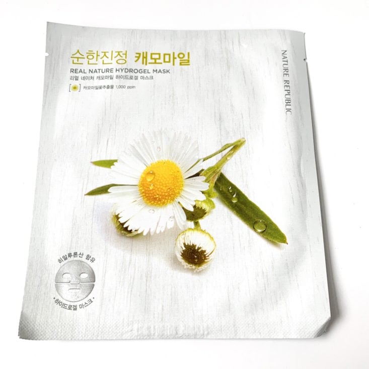 Sooni Mask Pouch Review March 2019 - Nature Republic Real Nature Chamomile Hydrogel Mask Top